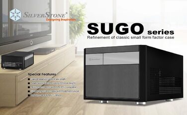 Комп'ютерний корпус SilverStone SST-SG11B Sugo Micro ATX Cube, чорний
