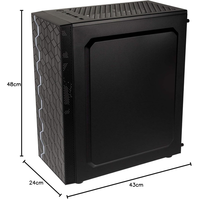 Корпус для ПК Kolink Inspire K8 ARGB Midi-Tower, загартоване скло, чорний, ігровий комп'ютерний корпус з підсвічуванням RGB