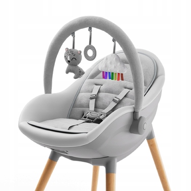 Стілець для годування Kinderkraft FINI UP 3в1: регульована висота, знімний таця та ремені безпеки