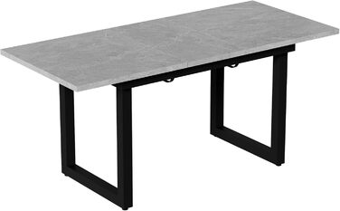Розсувний обідній стіл Merax, 140/180x80x75 см, білий, металеві ніжки