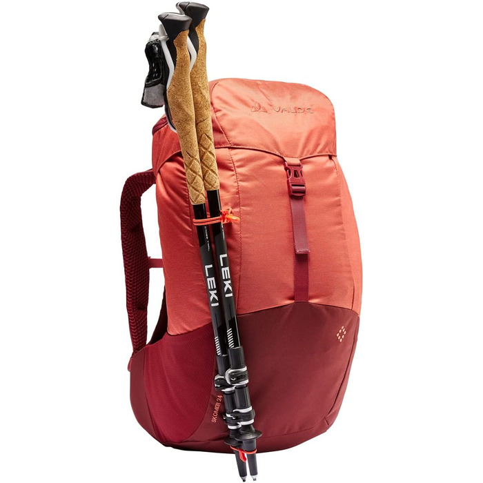 Жіночий туристичний рюкзак VAUDE Skomer 24L з вентиляцією спини та дощовиком, універсальний розмір, колір Hotchili