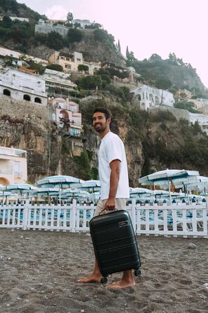 Валіза American Tourister Skymax 3 шт. синього (Midnight Blue) та чорного (Bass Black) кольорів