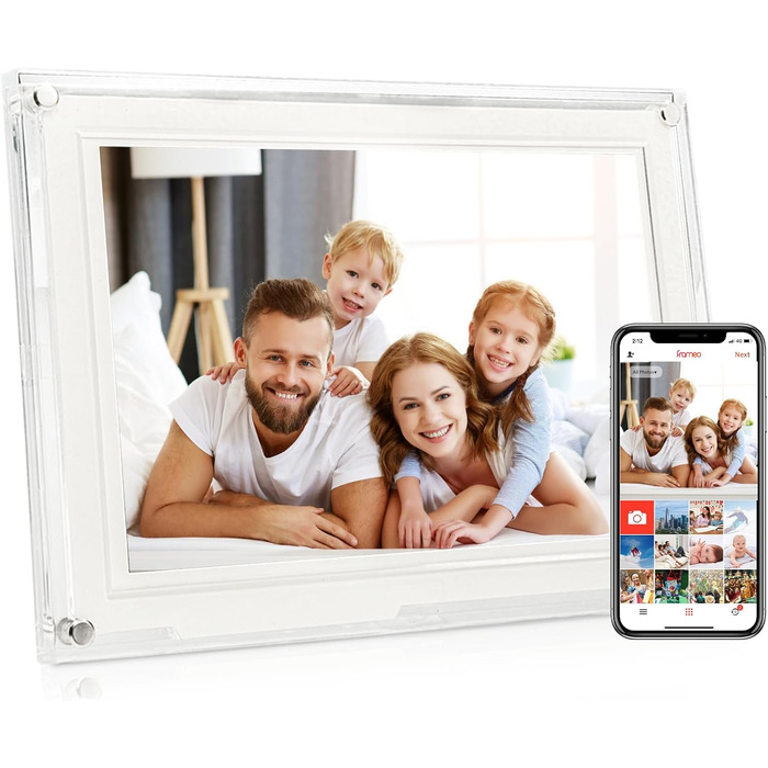 Цифровий фоторамка 10,1" з Wi-Fi, 32GB, IPS 1280 x 800, сенсорний екран, автоповорот, Frameo App