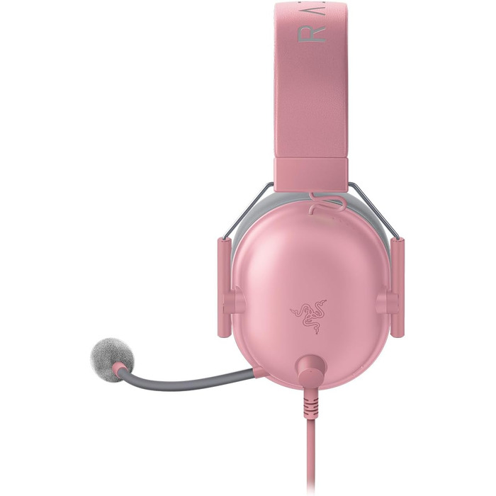Ігрова гарнітура Razer BlackShark V2 X Quartz Pink — дротова навушники для кіберспорту, 7.1 Surround Sound, мікрофон Hyperclear, 50мм драйвери Triforce, рожева