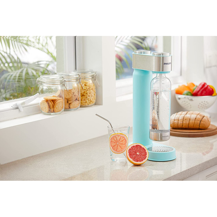 Сифон для газування води Philips GoZero ADD4902BK/10, пластиковий, 1 літр, чорний