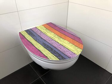 Кришка для унітазу ADOB Design, кольорова, з мікроліфтом, знімна для очищення