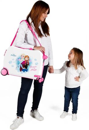 Дитяча валіза Disney Frozen Dream of Magic, жорсткий ABS, 50x38x20 см, 34 л, з кодовим замком, 4 колеса, ручна поклажа