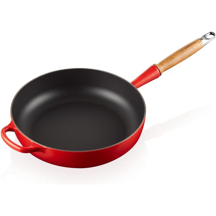 Сковорода LE CREUSET Signature з чавуну з дерев'яною ручкою 28 см (Вишневий)
