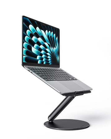 Стійка для ноутбука LULULOOK, регульована, 360° обертання, для MacBook, 10-17