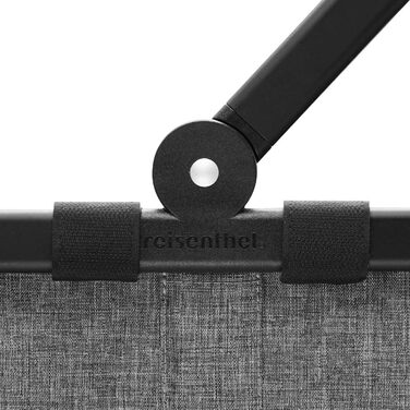 Кошик для покупок Reisenthel Carrybag Frame Twist Silver з кришкою Black, сріблясто-чорний