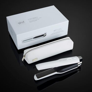 ghd Unplugged — бездротовий професійний випрямляч для волосся з подвійною технологією, білий колір, стара упаковка