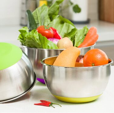 Чаші для змішування Umite Chef 6 шт із герметичними кришками 7/3,5/2,5/2/1,5/1 QT