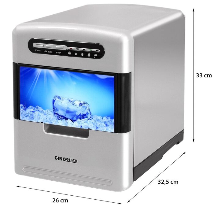 Льодогенератор Syntrox Germany GG-185W, цифровий, нерж. сталь, 150 Вт, 3 розміри кубиків льоду