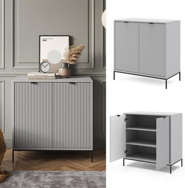 Комод Vicco Eliza сірий 80x81,2 см з 2 дверцятами