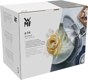 Сотейник WMF Mini з кришкою 16 см, нержавіюча сталь Cromargan, 1.5 л, для індукційних плит