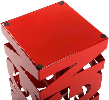 Сучасна підставка для парасольок Versa Design, металева, червона, для входу, кімнати чи холу, 52x19x19 см