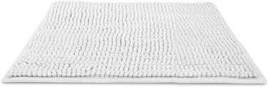 Килимок для ванної Beautissu BeauMare 50x50 см, білий, мікрофібра, нековзний, пухнастий, машинне прання