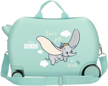 Дитяча валіза Joumma Disney Dumbo Fly, синя, 45x31x20 см, жорсткий ABS-пластик, 24,6 л, 4 колеса, ручна поклажа