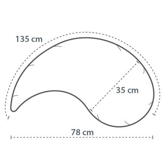 Подушка для годування Theraline Das Yinnie з перлами (135x35 см, блакитно-зелений) - оригінальний німецький якісний виріб