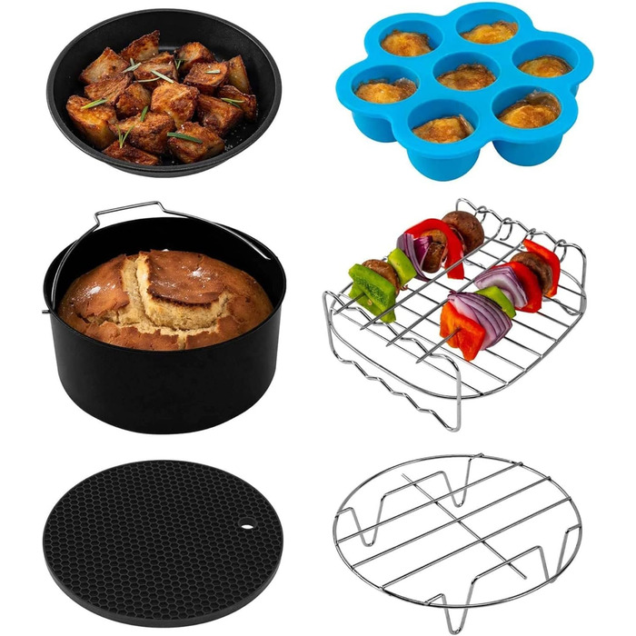 Аерофритюрниця COSORI 4,7 л з набором аксесуарів для фритюрниць 3,5 л і 4,7 л усіх брендів