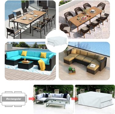 Чохол для садових меблів LAMUNI водонепроникний 420D Oxford 220x90x80 см
