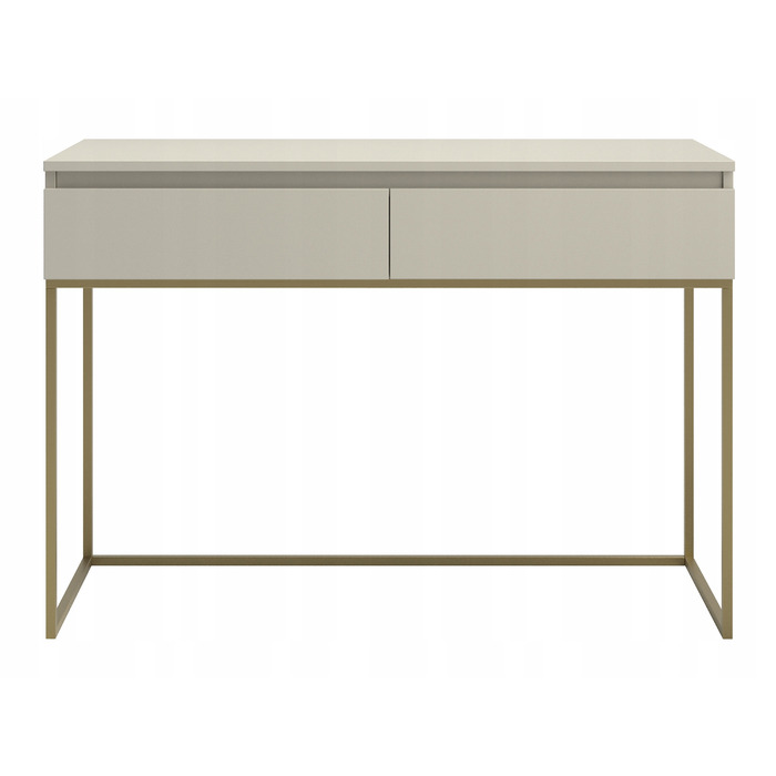 Туалетний столик Selsey у відтінках бежевого, сірого та матового золота, 120 x 80 x 50 см