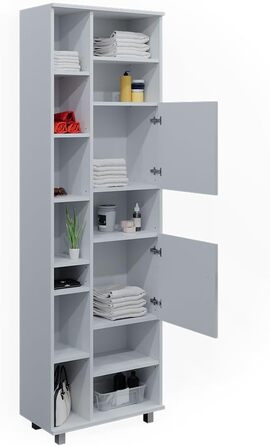Шафа для ванної Vicco Ilias, білий глянець, 60x190 см