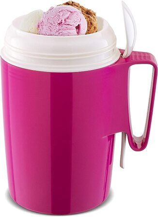 Термос для їжі ROTPUNKT 0,85 л, скляний вкладиш, BPA-free, малиновий