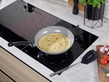 Набір сковорідок Fissler Ceratal Comfort & Classic (4 предмети), керамічне антипригарне покриття, для індукційних плит, 24 та 28 см, з 2 скляними кришками, сірий