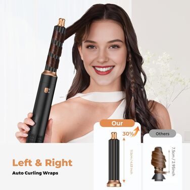 Набір для укладки волосся Hairstyler 5-в-1 з автозавиткою та феном, чорний