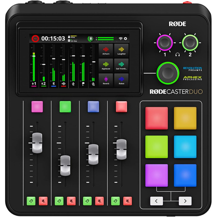 RØDE RØDECaster Duo: Професійний аудіомікшер для подкастів, стрімінгу та музики (RCP Duo Noir)
