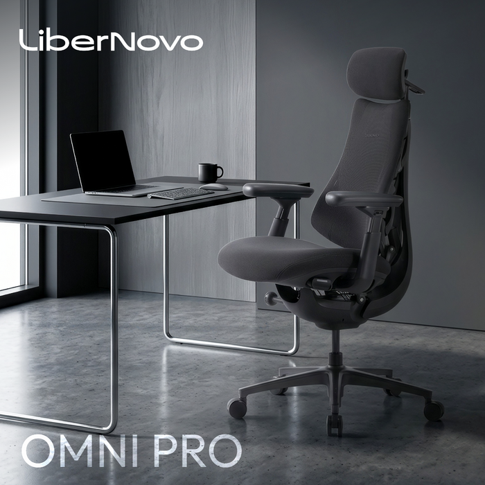Крісло офісне ергономічне LiberNovo Omni Pro Graphite 48 см