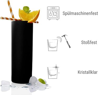 Коктейльні склянки Matte Black для коктейлів Campari Tumblers 320 мл Набір із 6 предметів Чорний Нью-Йоркський бар Stölzle Lausitz