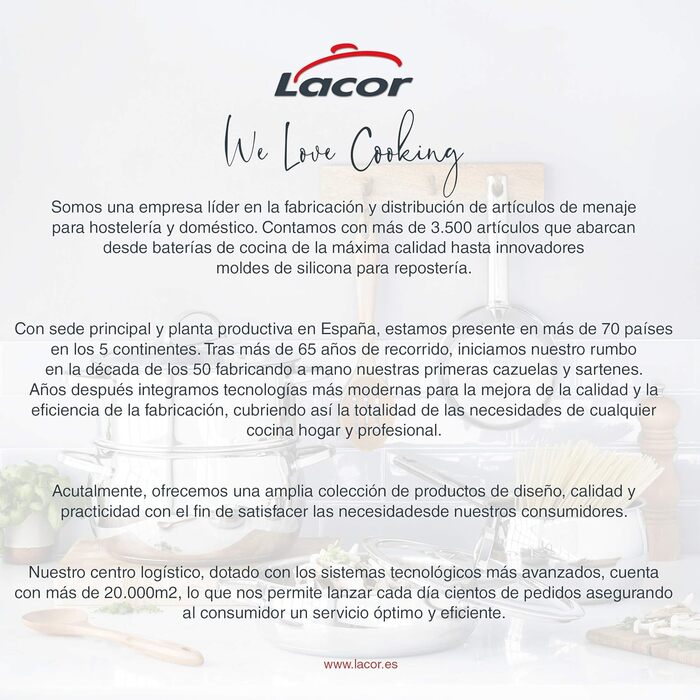 Сковорода з нержавіючої сталі LACOR Foodie 18/10, 20 см, антипригарна, для всіх типів плит і духовки, індукція