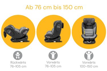 Дитяче автокрісло Osann Swift360 S i-Size 360° Reboarder (76-150 см), сіре