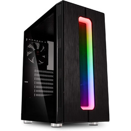 KOLINK Nimbus Midi-Tower ATX RGB комп'ютерний корпус чорний, корпус для ПК з підсвіткою, підтримка водяного охолодження