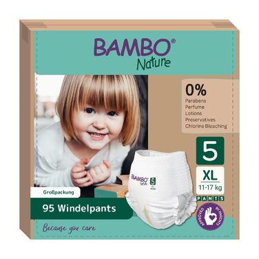 Підгузки-трусики Bambo Nature розмір 5 (11-17 кг), екологічні, 95 шт. (місячний запас)