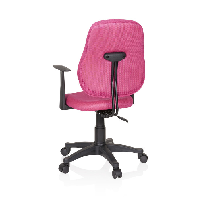 Дитяче офісне крісло / стілець-автомат KIDDY STYLE, тканина, рожево-сірий, hjh OFFICE