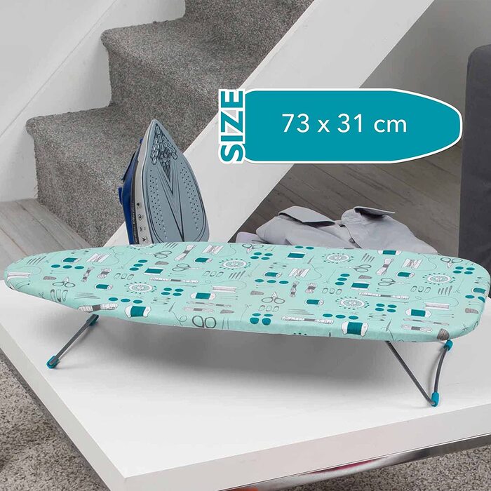 Стільникова прасувальна дошка Beldray 73x31 см, компактна, міні, складна, для подорожей, 100% бавовна