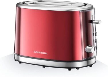 Тостер Grundig TA 6330 Red Sense, 1 відділення, 18×32×20 см, червоний