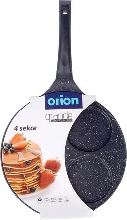 Сковорода для яєчні та млинців ORION GROUP, Ø27 см, 4 секції, антипригарне покриття, для газу й індукції, темна