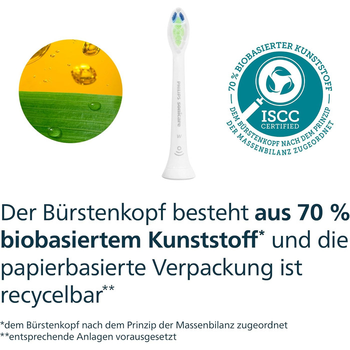 Смінні насадки для електричної зубної щітки Philips Sonicare W2 Optimal White, білі, 8 шт, HX6068/87