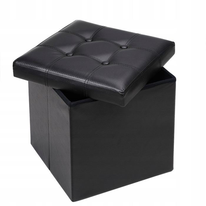 Оббитий пуф Wide Decor, чорний