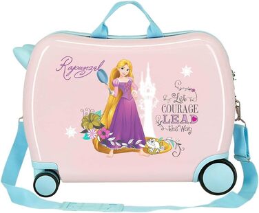 Дитяча валіза Disney Принцеси, рожева, 50x39x20 см, жорсткий пластик, кодовий замок, 34 л, 1,8 кг, 4 колеса