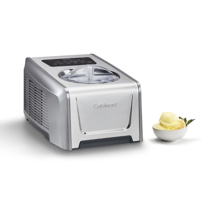 Морожениця Cuisinart FreezeEase самоохолоджувана, срібляста – для морозива, сорбету, замороженого йогурту (без попереднього заморожування, 3 режими, 40 хв)