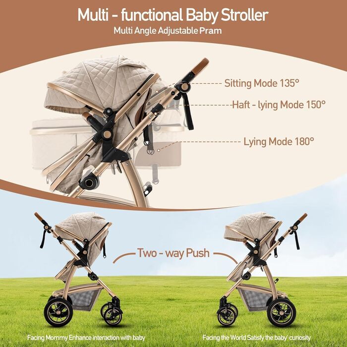 Дитяча коляска 3 в 1 Kinderwagen SK20-Schwarz: система подорожей, автокрісло, прогулянкова коляска, комбінована, з дощем, москітна сітка, алюмінієвий каркас, для дітей 0-4 роки