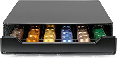 Тримач для капсул кави, ящик для зберігання Nespresso, місткість 60 шт, червоний, однотонний (Getaway Solids)