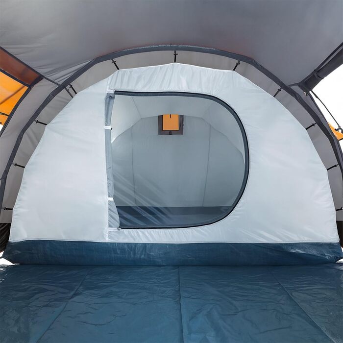 Сімейний намет CampFeuer Zelt Super+ на 4 особи: великий тунельний намет з 2 входами, тамбуром та водостійкістю 3000 мм, сірий