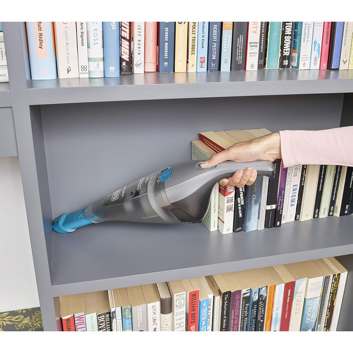 Пилосос ручний акумуляторний Black+Decker Dustbuster NVC215WA-QW, безмішковий, 7,2V, насадки для щілин і м'яких меблів, настінна зарядка, 385 мл, кобальтово-синій