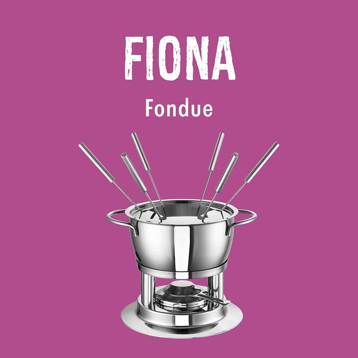 Фондюшниця Rohe Fiona з нержавіючої сталі, 2,2 л, 18 см, срібляста